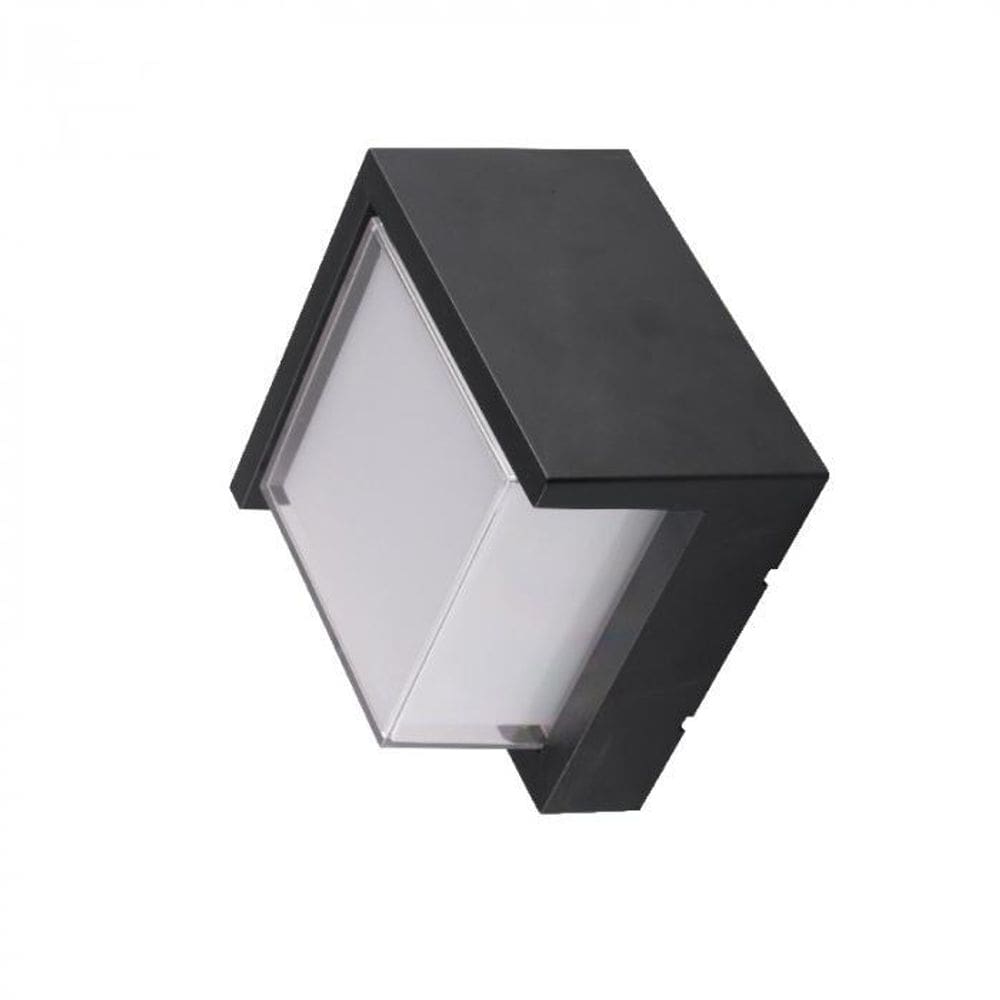 Arandela Out Base Preto Quadrado Bivolt - Hevvy