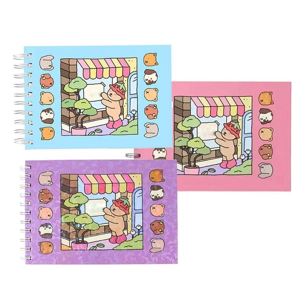 Livrinho Livro De Colorir Caderno Kit 3 Unidades Desenho Pintura Arte Criatividade Relaxante