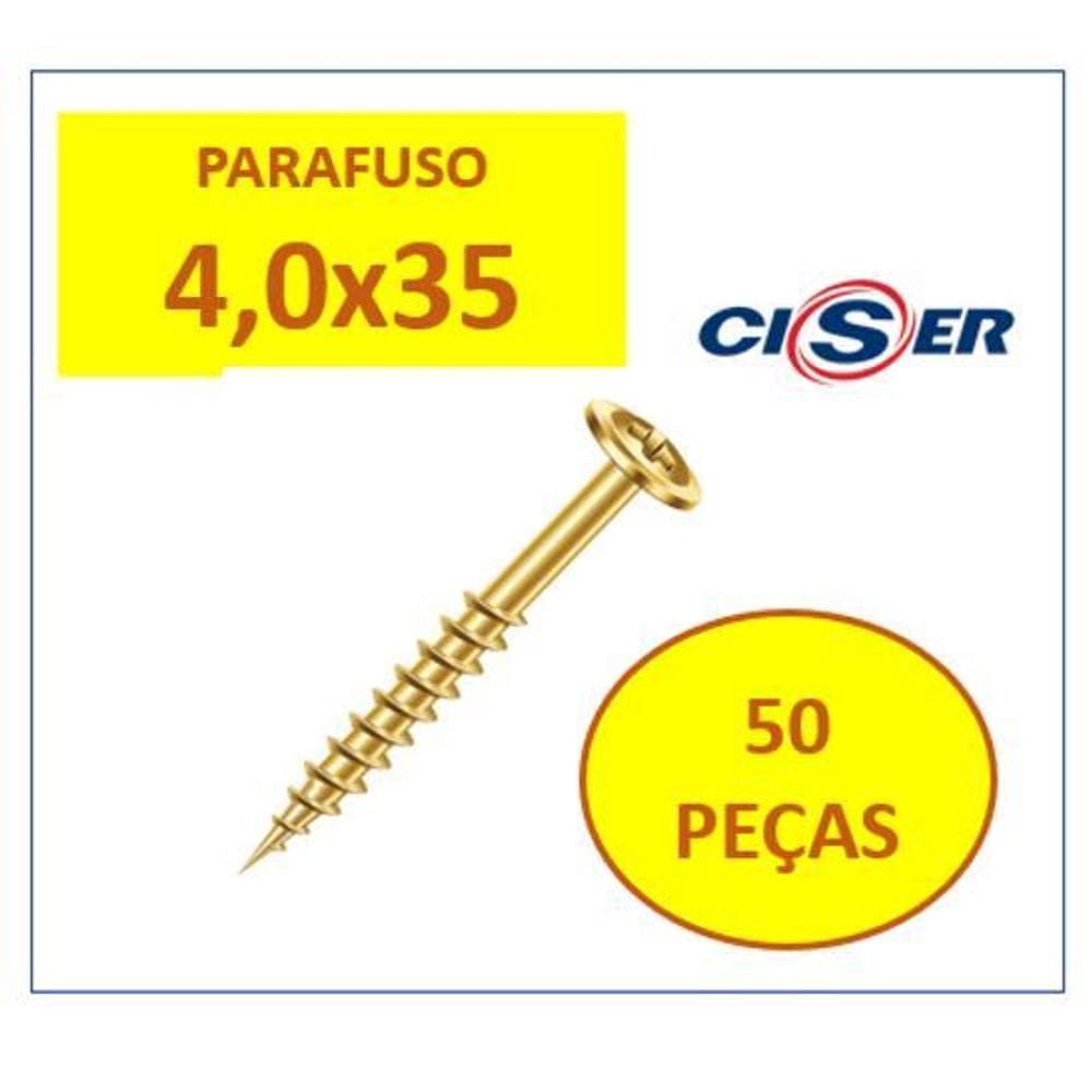 Parafuso Cabeça Chata Philips 4,0X35 Bicromatizado 50Un