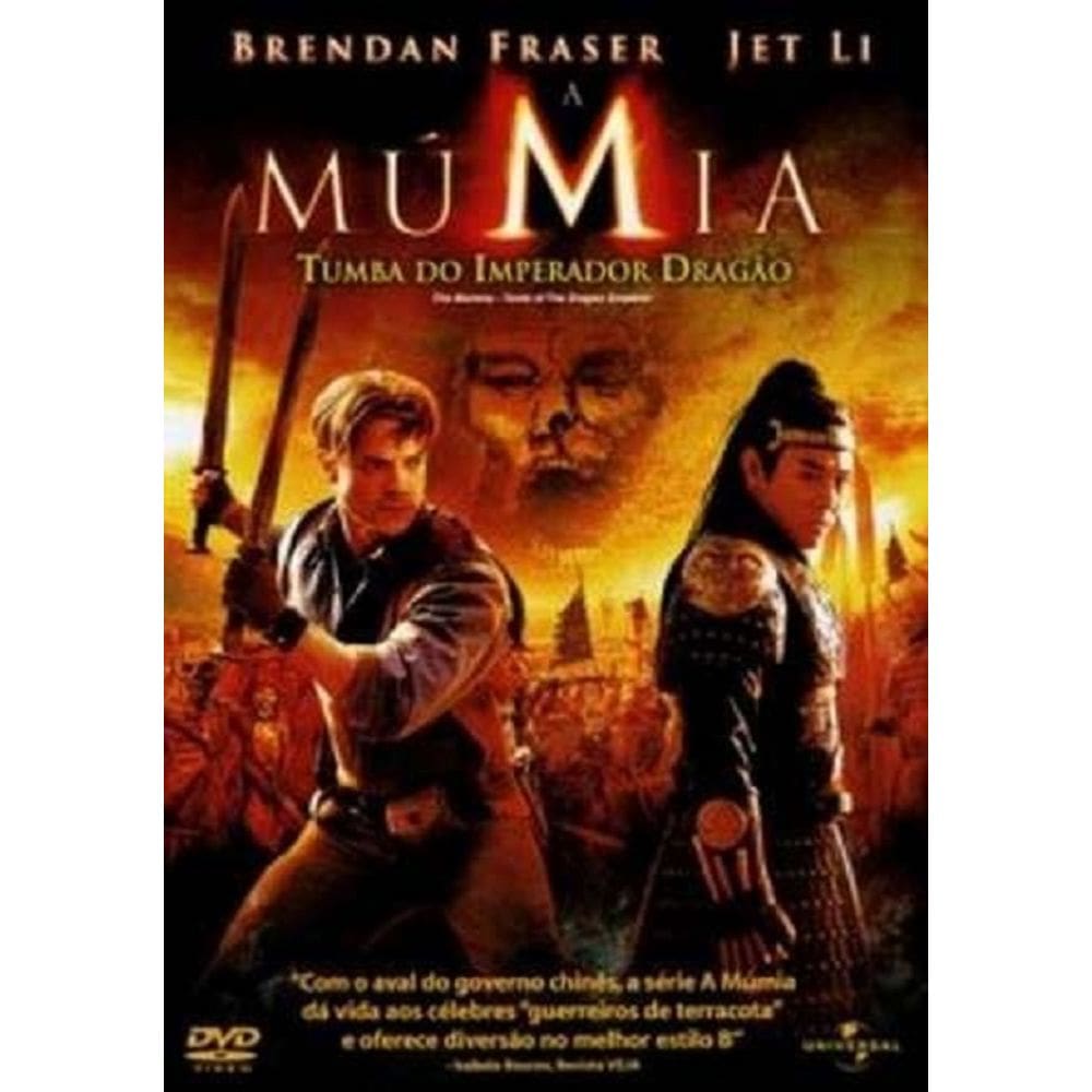 Dvd A Múmia Tumba Do Imperador Dragão  2008  Brendan Fraser