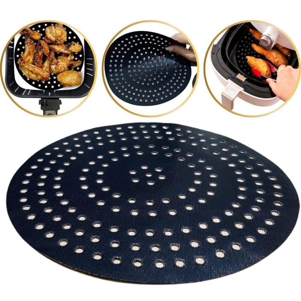 Manta Tela Tapete Teflon Para Air Fryer Modelo Redondo 20 Cm