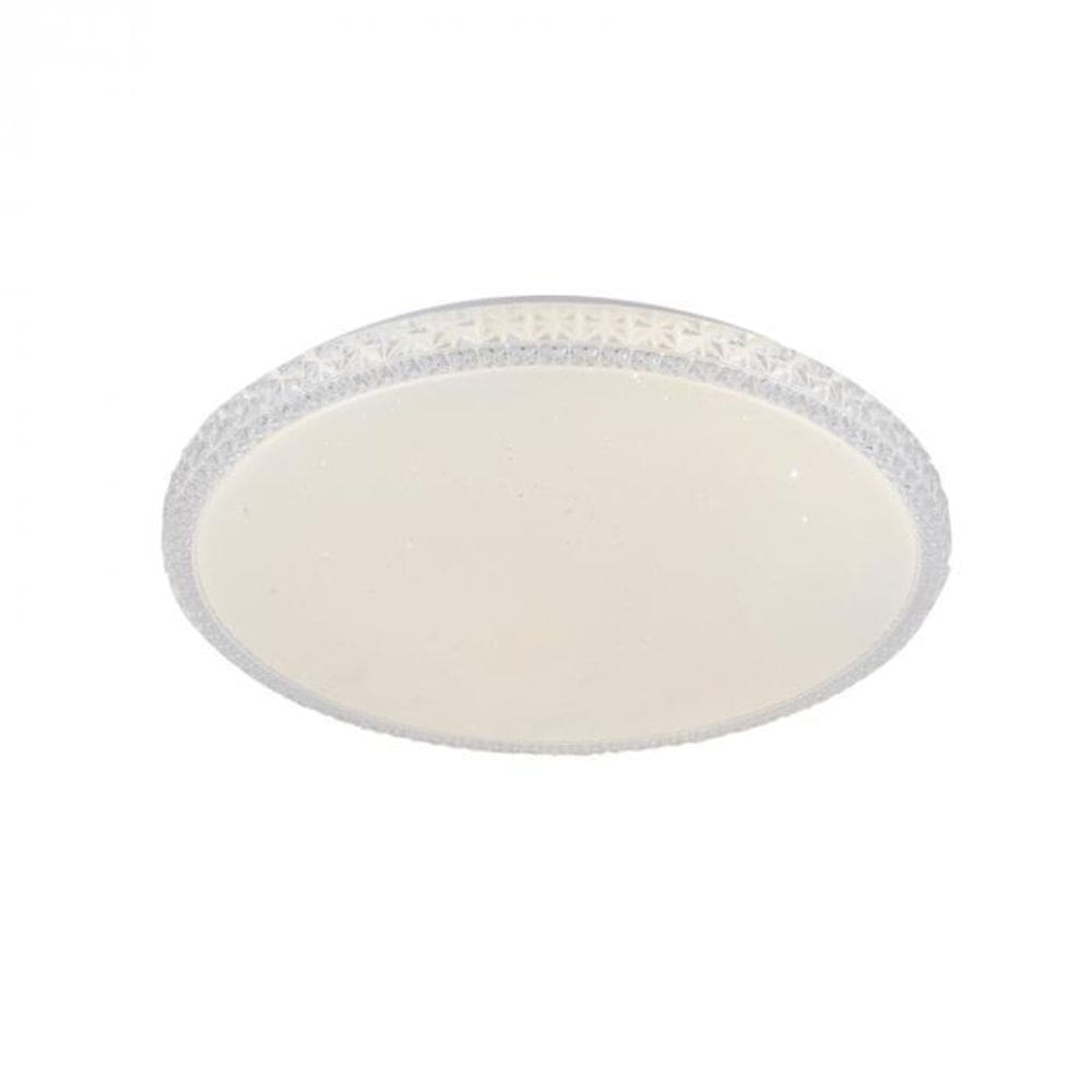 Plafon Led Fiann 48Cm Redondo Branco Sobrepor - Hevvy