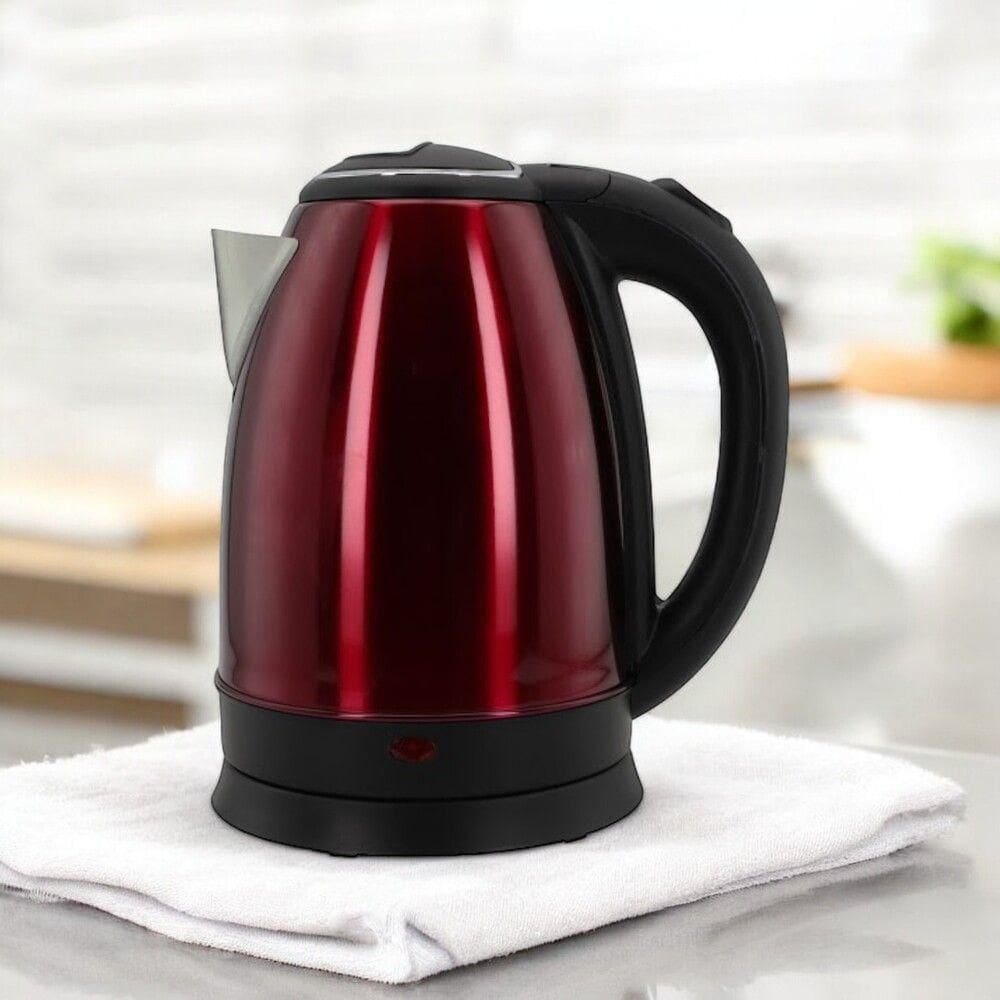 Chaleira Elétrica Inox Vermelha 1,8l 220v: Ferve Rápido E Desliga Sozinha! 220V