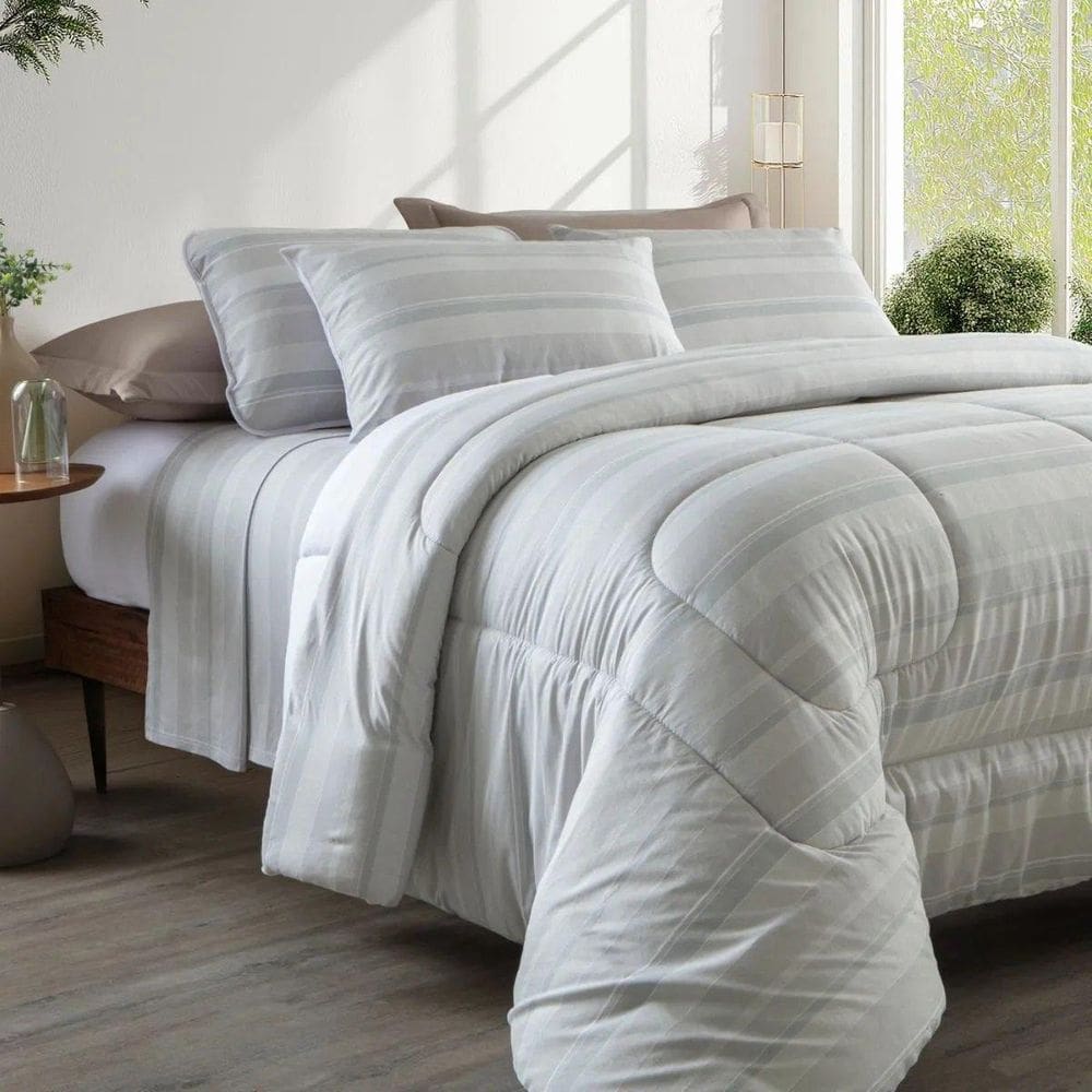 Edredom Malha Sofee Fio Penteado 100% Algodão Casal Nic Kacy