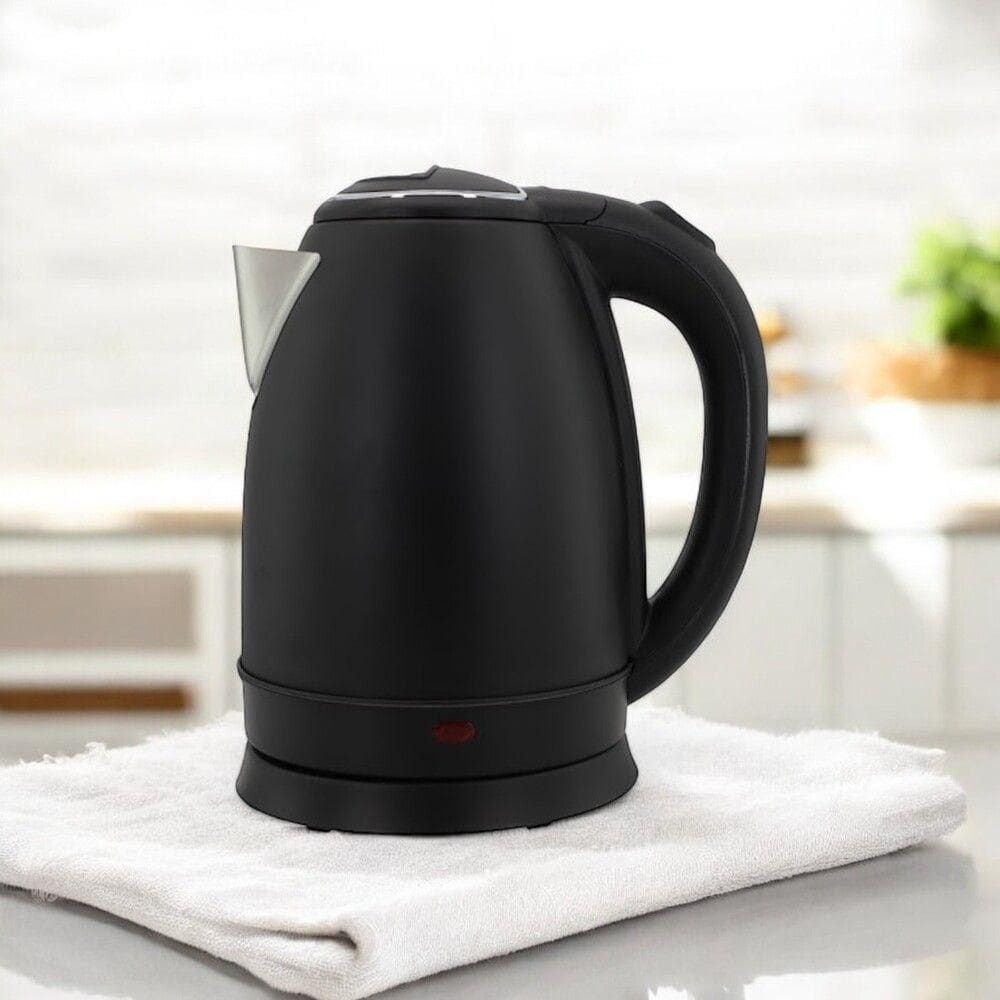 Chaleira Elétrica Inox Preta 1,8l - Fervura Rápida E Automática Para Suas Bebidas Favoritas 220V
