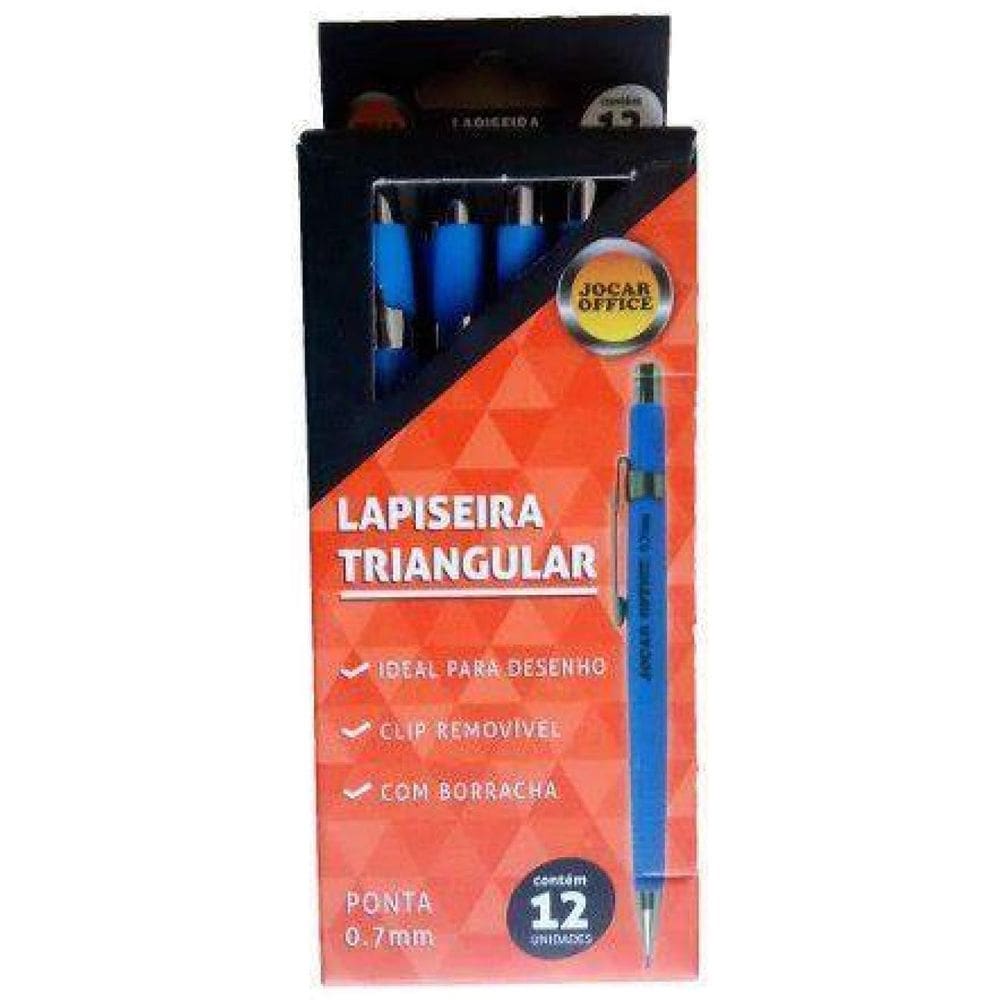 Lapiseira Triangular Tecnica 0,7Mm Azul C/12 Jocar Office