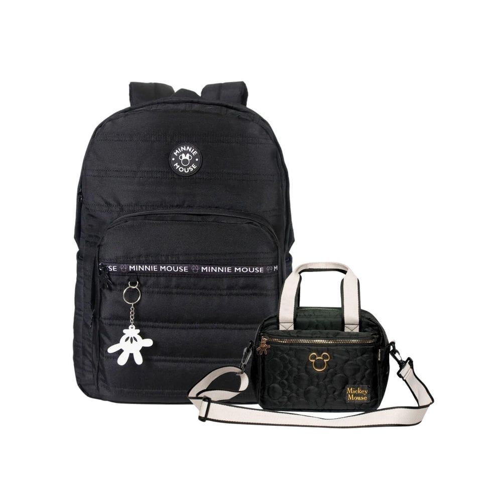Kit Mochila Costas + Lancheira Minnie Mickey Disney