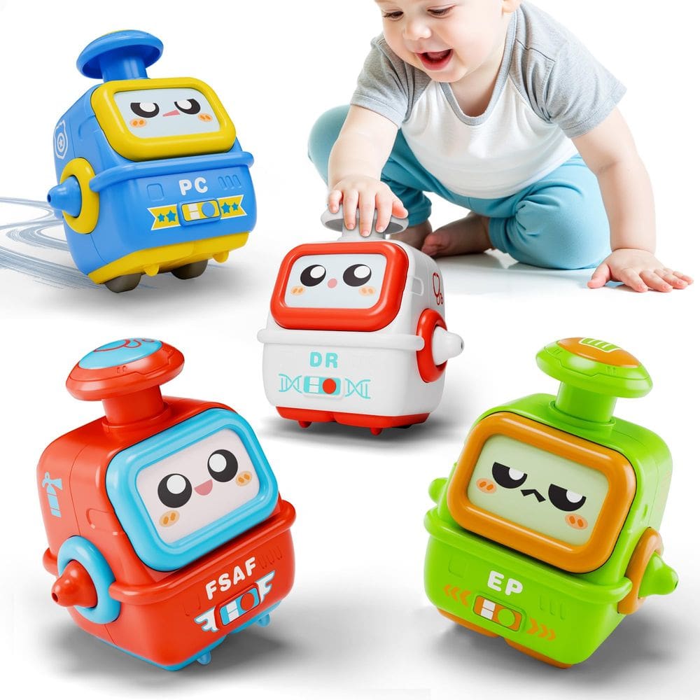 Carro Robô de Brinquedo iPlay iLearn Press to Go para Crianças de 1 a 3 Anos