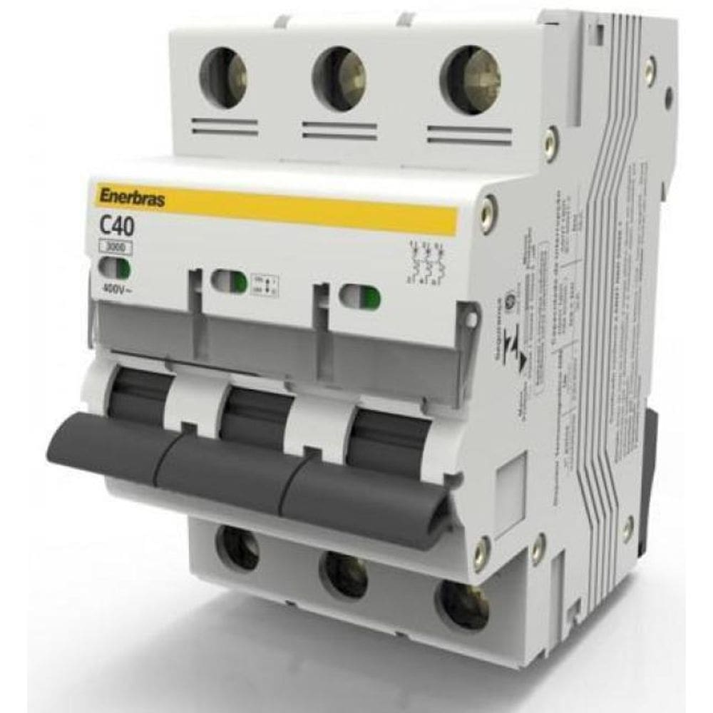 Disjuntor Tripolar Curva C 40A Din - Enerbras