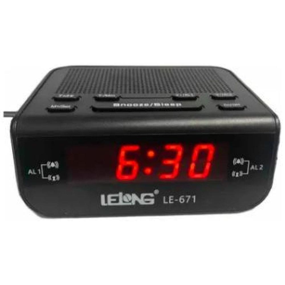 Despertador Digital Mesa: Rádio Am/Fm Lelog 671 Estilo
