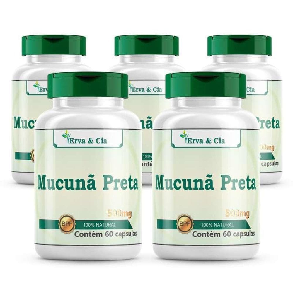 Mucuna Preta Mucuna Ou Mucunã 300 Cápsulas 500Mg