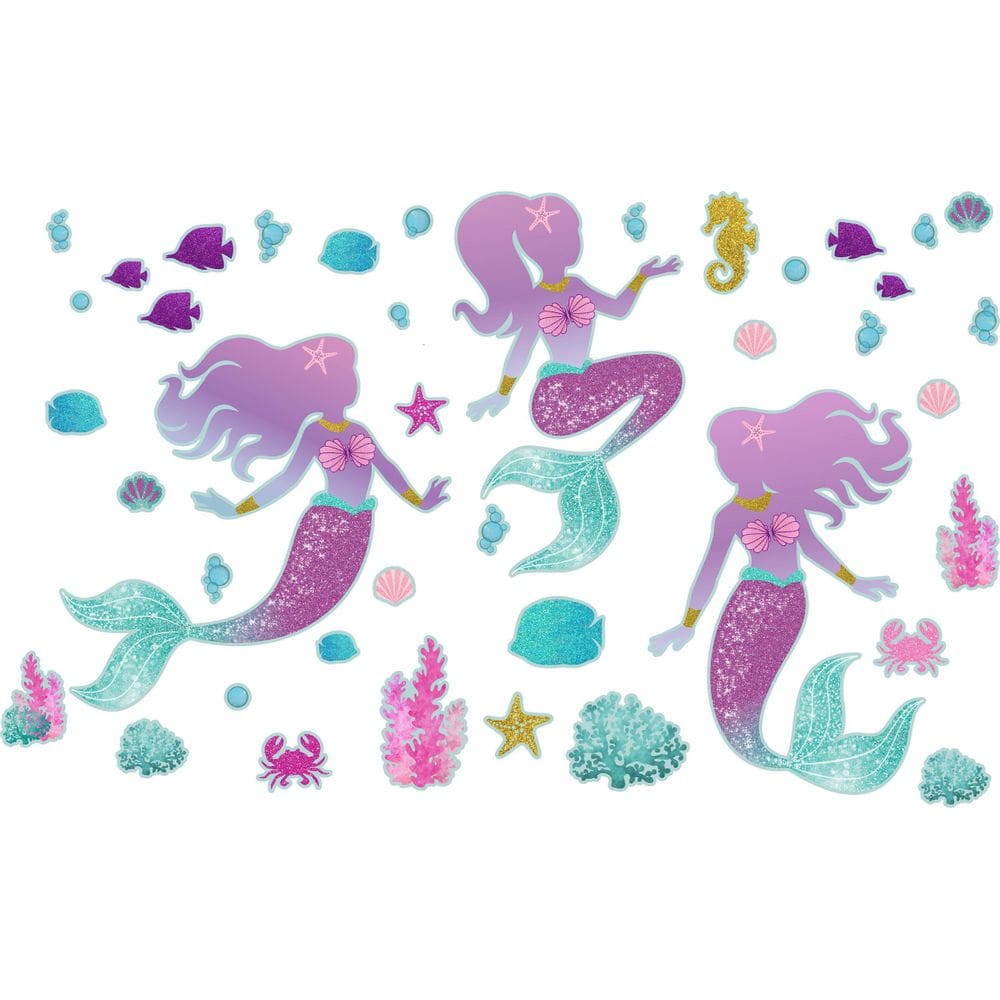 Kit Painel Impresso Sereia 40 Peças