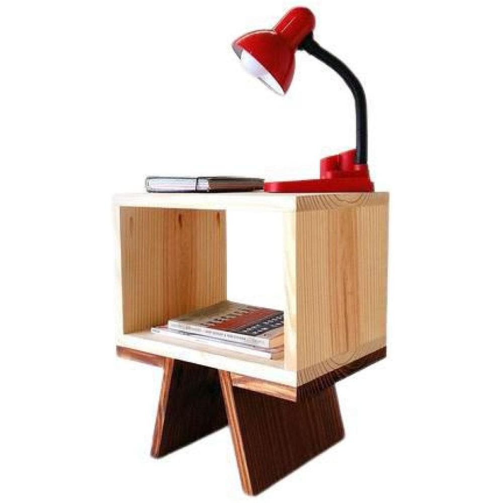 Mesa De Apoio Retrô De Madeira Para Quarto Sala