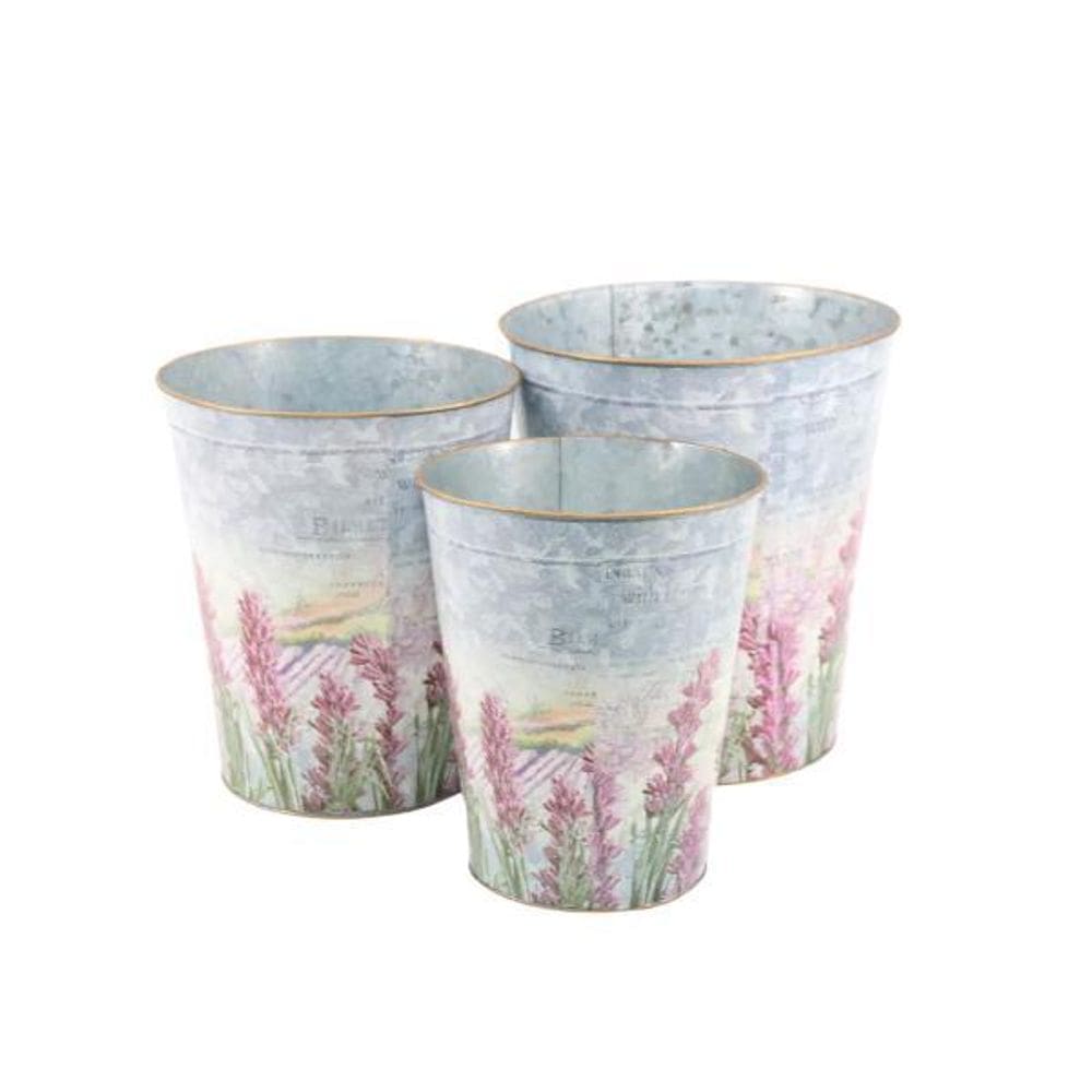 Vasos Cachepot De Metal 18Fx-862B Jogo 03 Peças