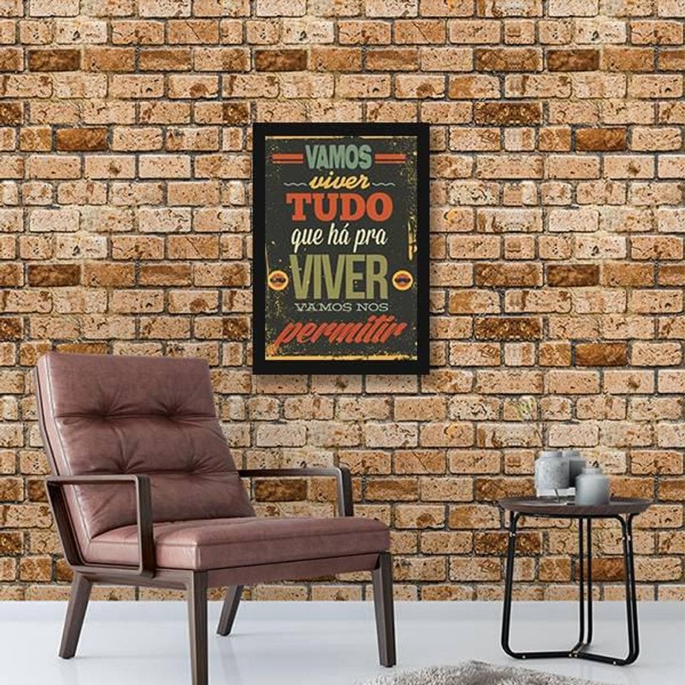 Quadro Decorativo Vamos Viver Tudo Que Há Pra Viver 45X34Cm