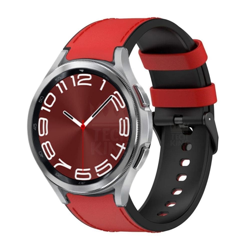 Pulseira Couro/Silicone Watch6 Classic 43Mm Vermelho