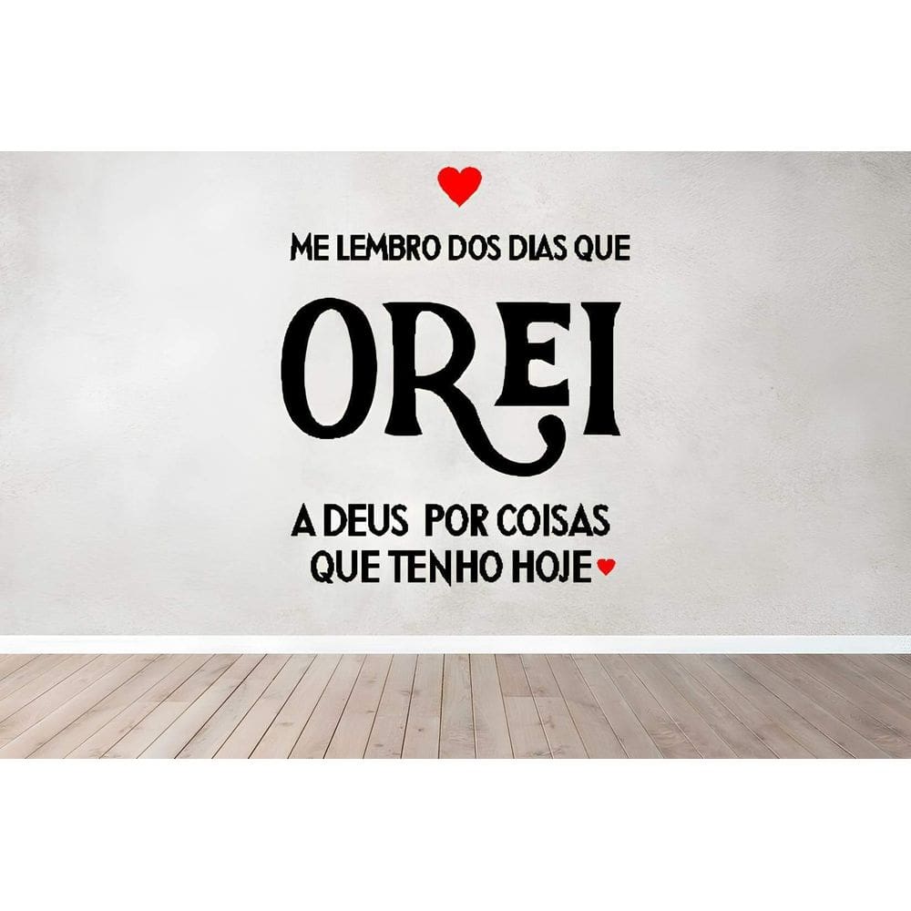 Adesivo De Parede Orei A Deus