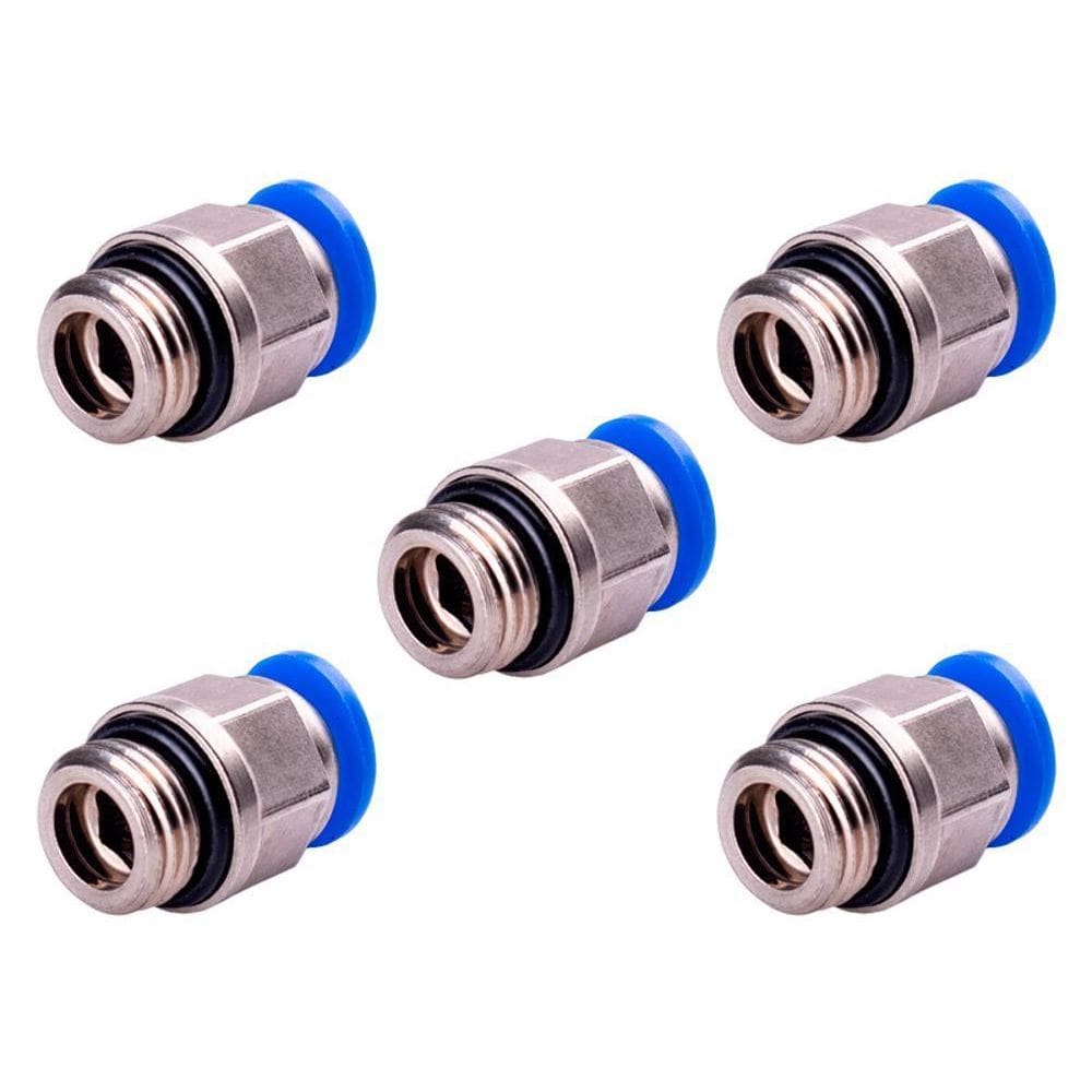 Conexão Pneumática Reta Macho Rosca 10Mm X 1/2 - 5 Unidades