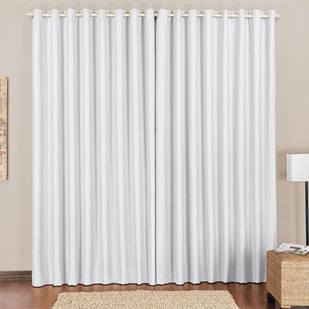 Cortina Blackout Trilho Comum 4,0x2,80M Branco Gelo