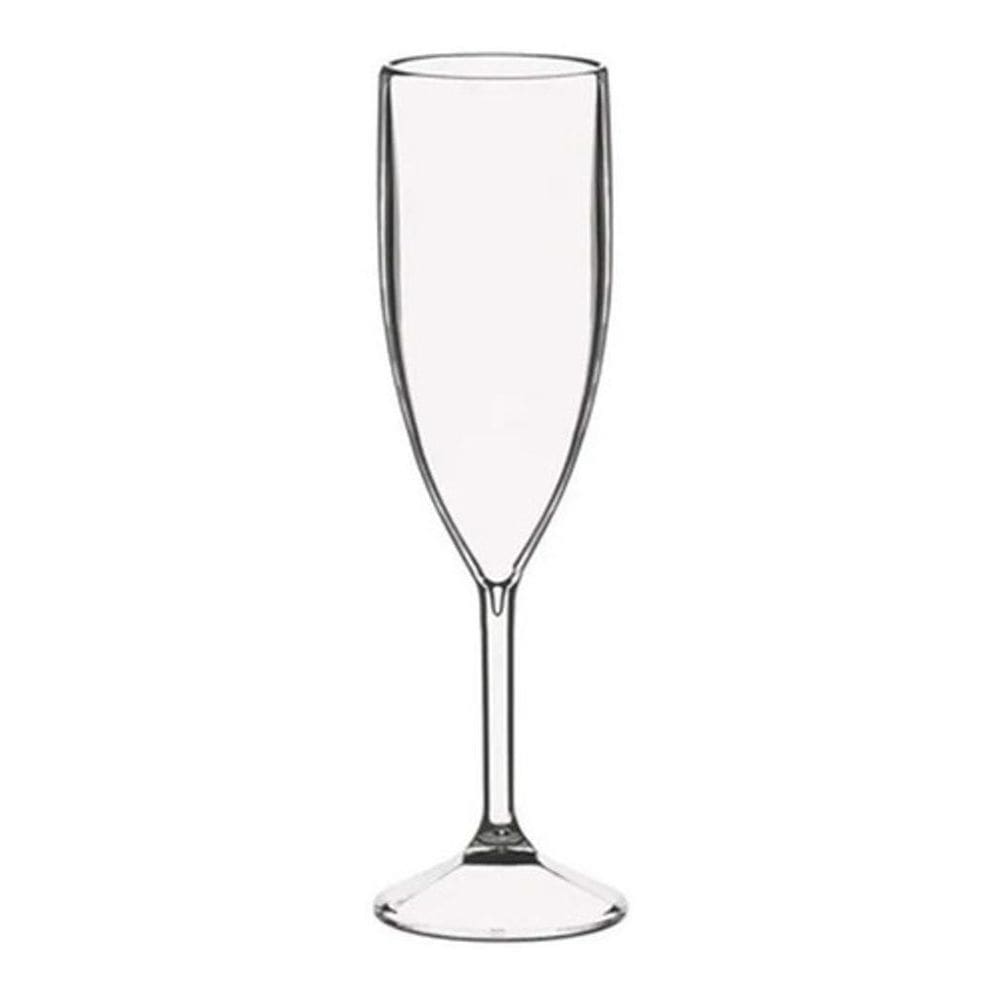 12 Tacas Para Espumante 180Ml Acrilico Translucida Festa