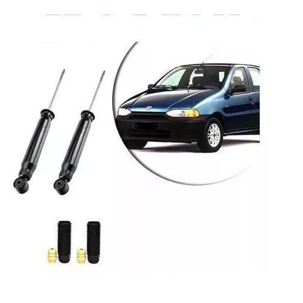 02 Amortecedores+02 Kits Fiat Palio Traseiro