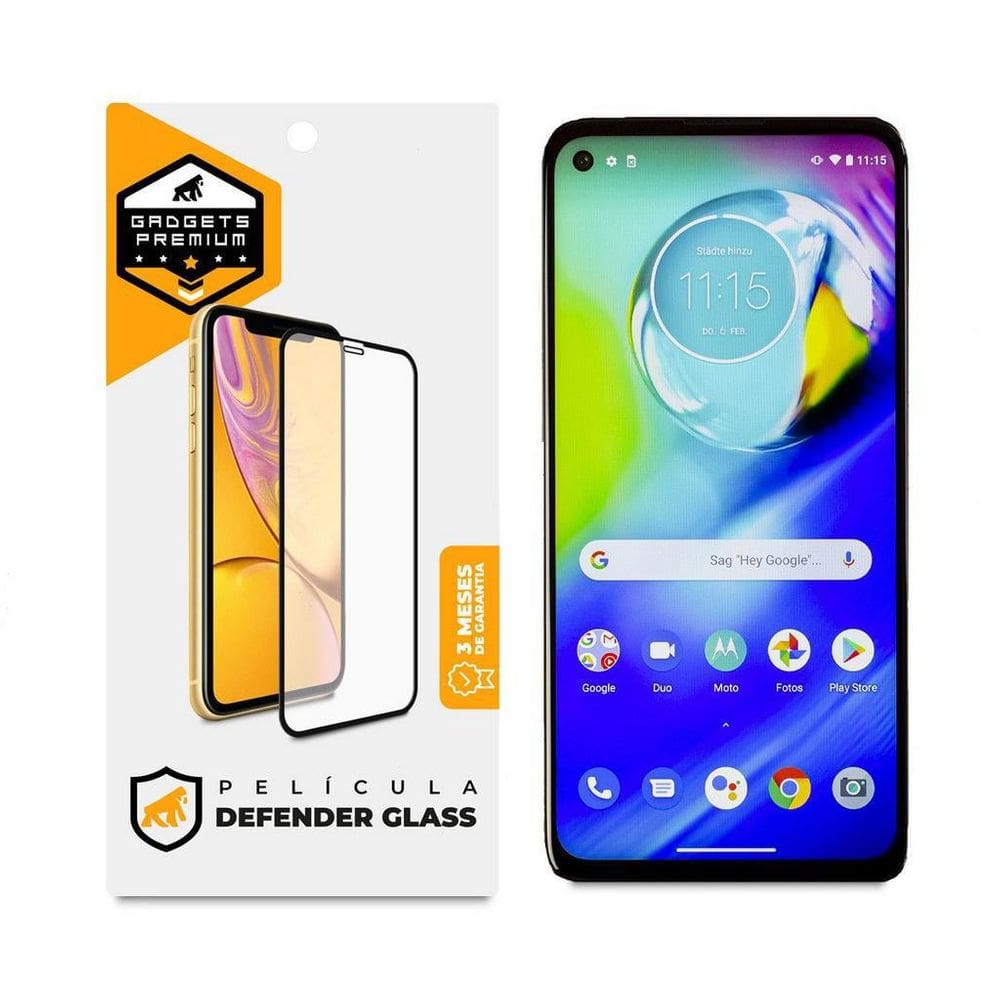 Película Defender Glass Moto G8 Play - Preta