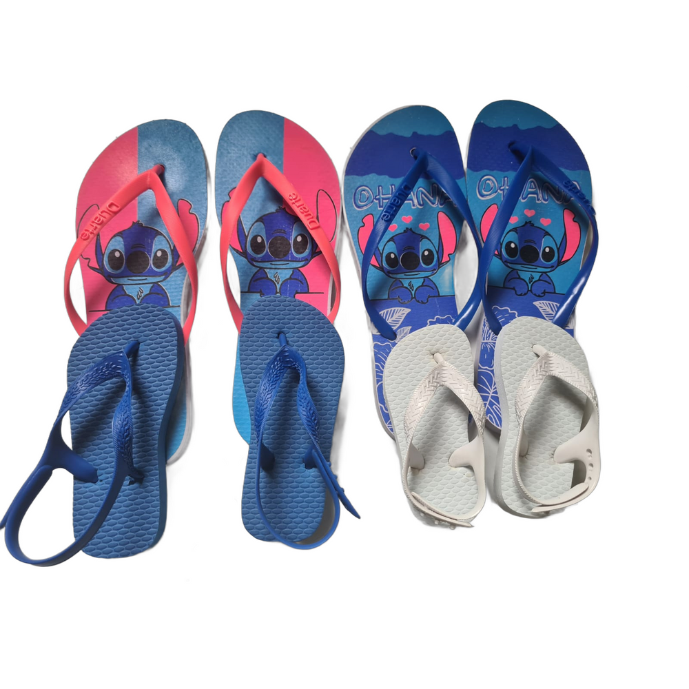 4 Pares De Chinelos Aduto e Infantil Baby