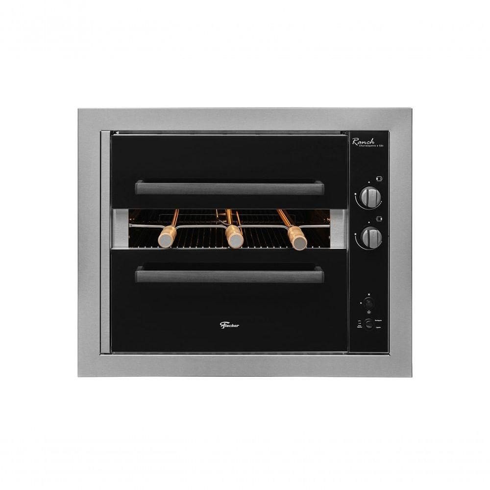 Churrasqueira A Gás Embutir Fischer Ranch 3 Espetos Inox Bivolt