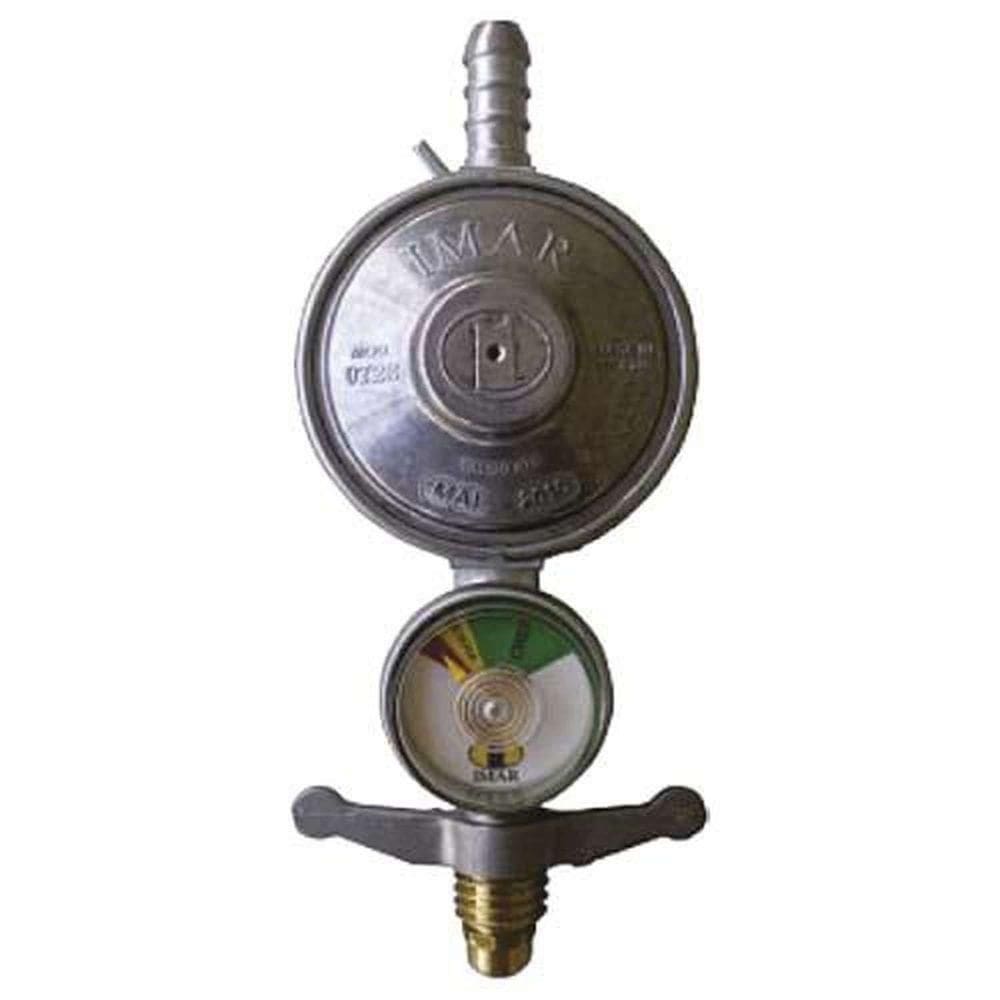 Regulador De Gás 1kg C- Manômetro Verifica Nível Do Botijão De Gás Zamac-alumínio-aço 13x22x5,2cm