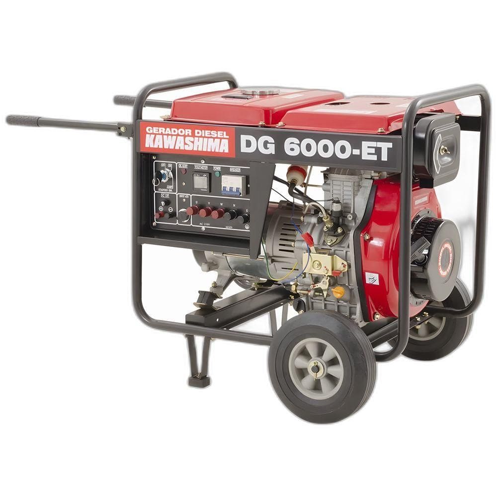 Gerador à Diesel Dg6000et 4600w 380v Kawashima