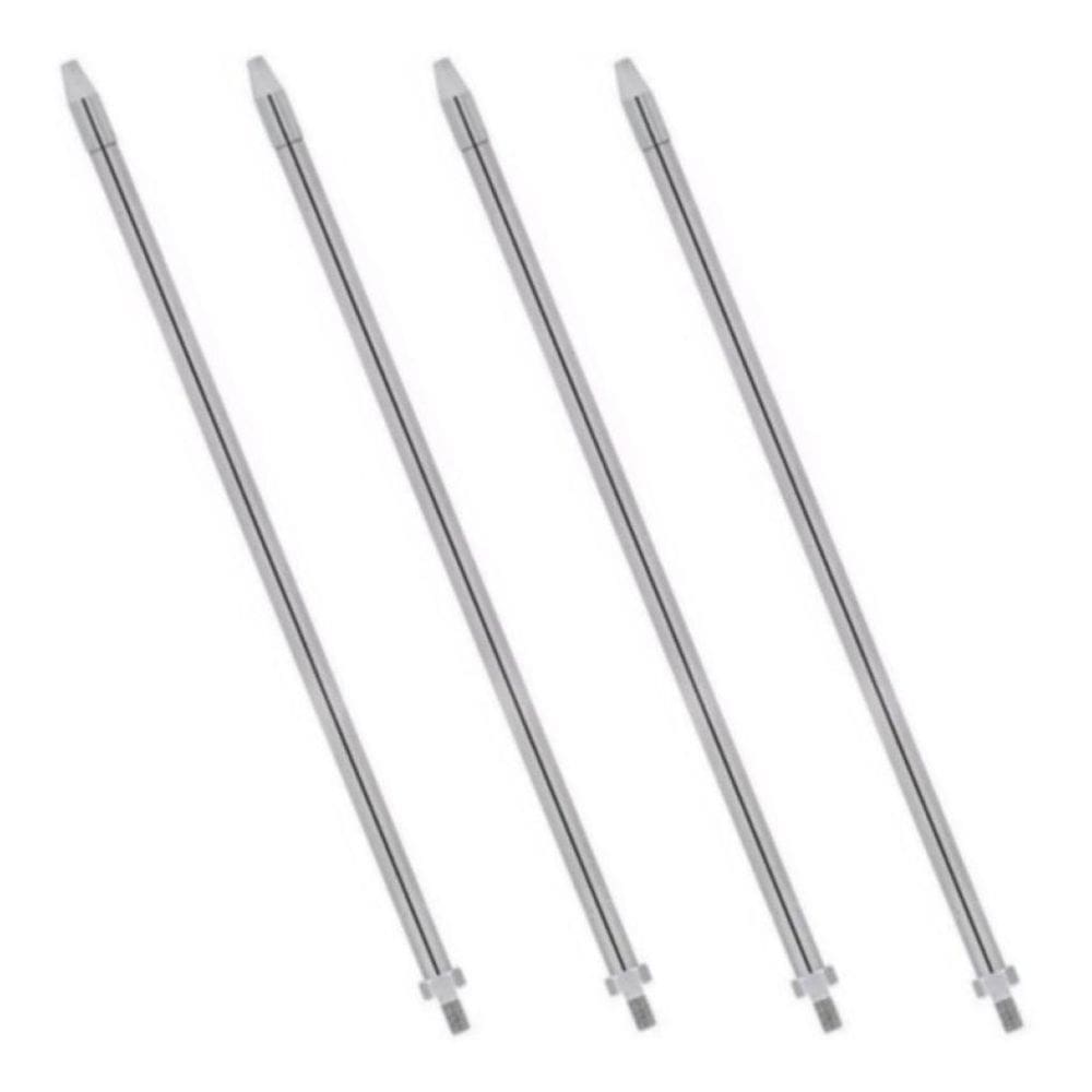 Kit 4 Alongadores Cromados De Antena Px 40Cm Caminhão