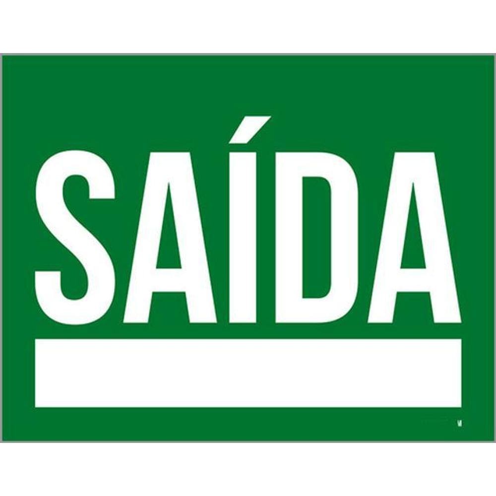 Kit 3 Placas De Sinalização - Saída