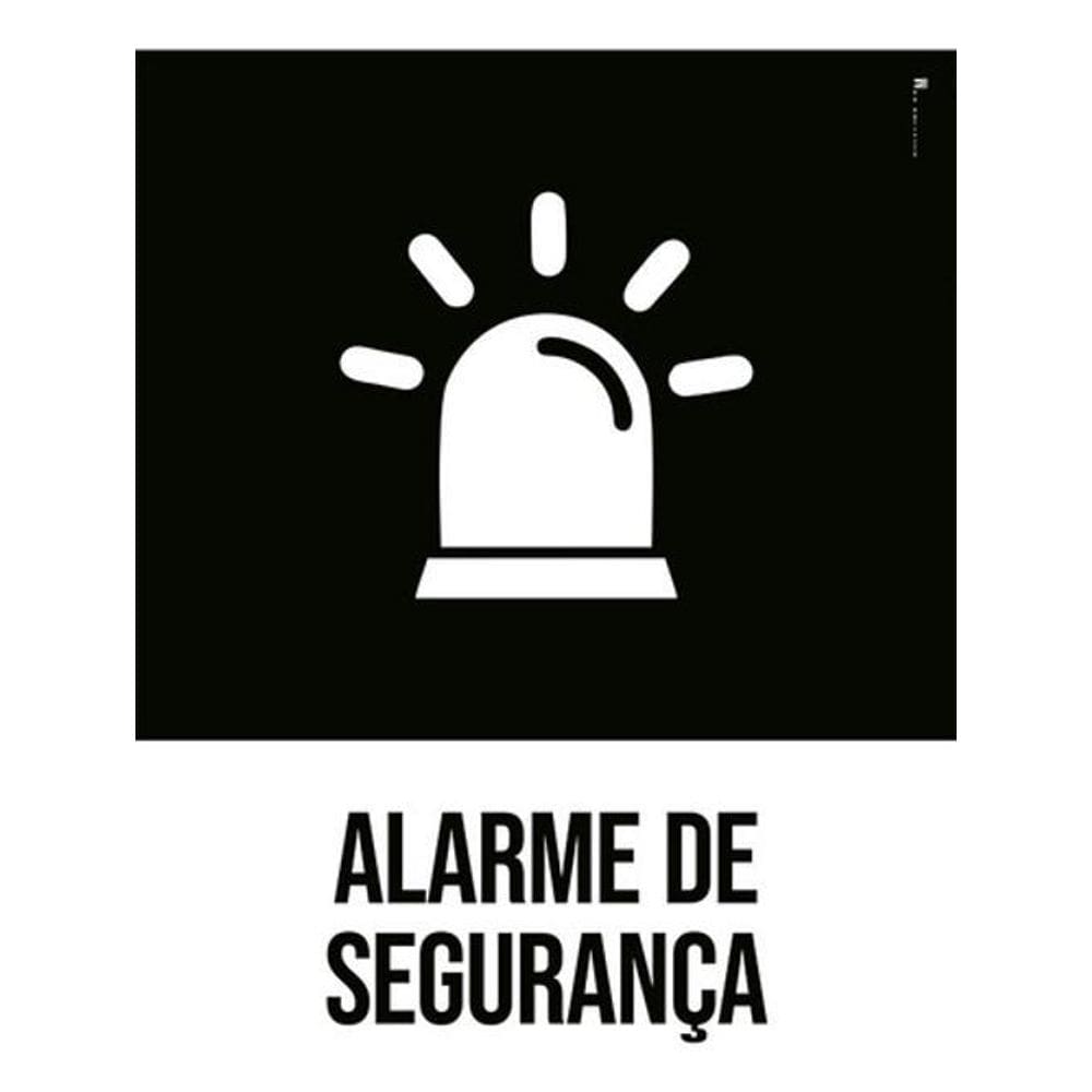 Kit 3 Placas Desenho - Alarme De Segurança