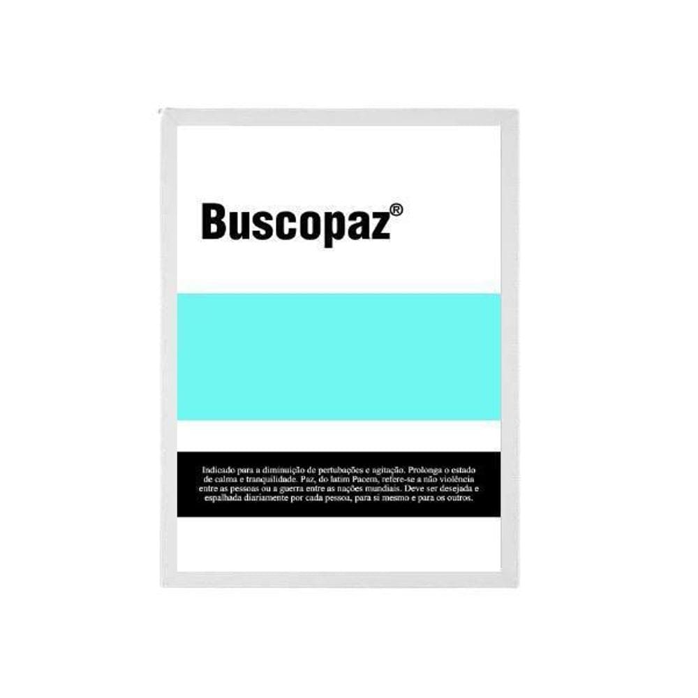 Quadro Decorativo Buscopaz 45x34cm - Madeira Branca
