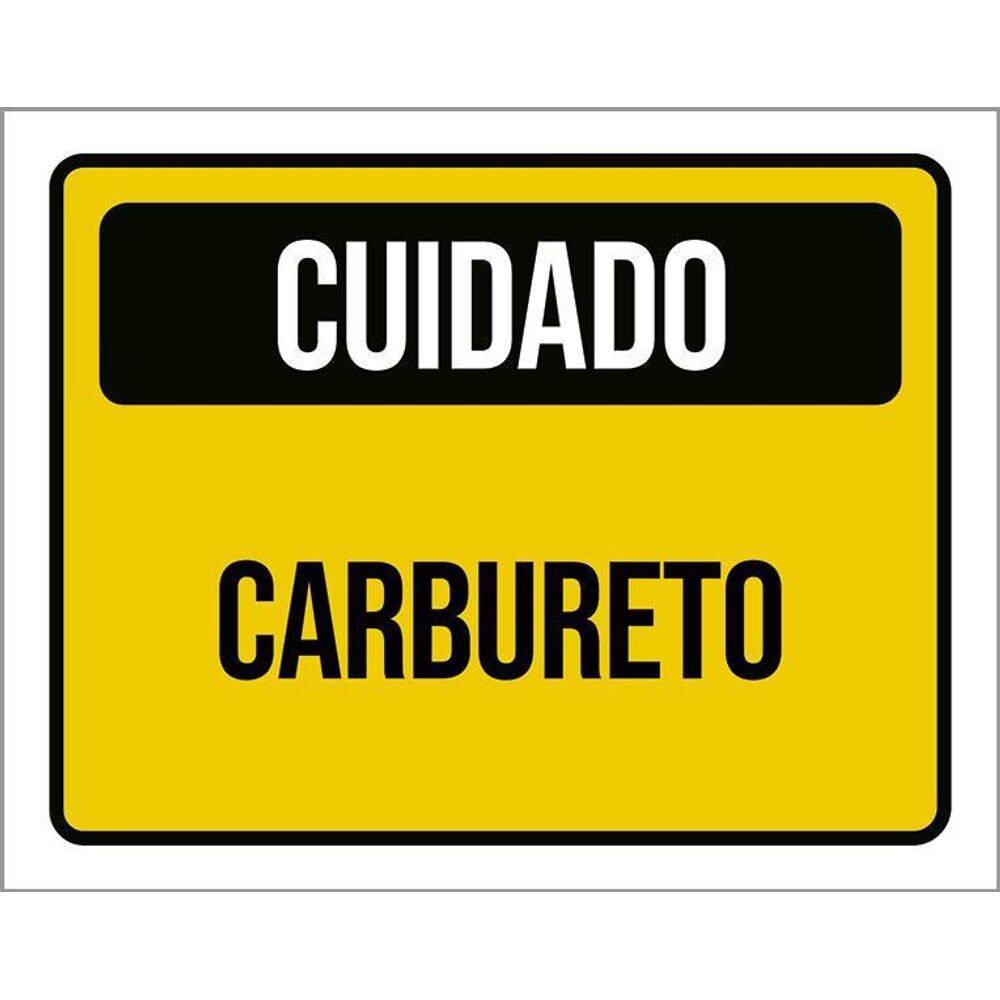 Placa De Sinalização - Cuidado Carbureto 36X46