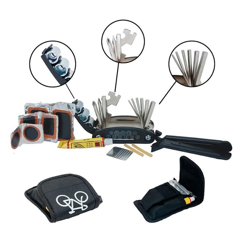 Kit Reparo Pneu Bike Ferramentas Chave Bicicleta 27Pç