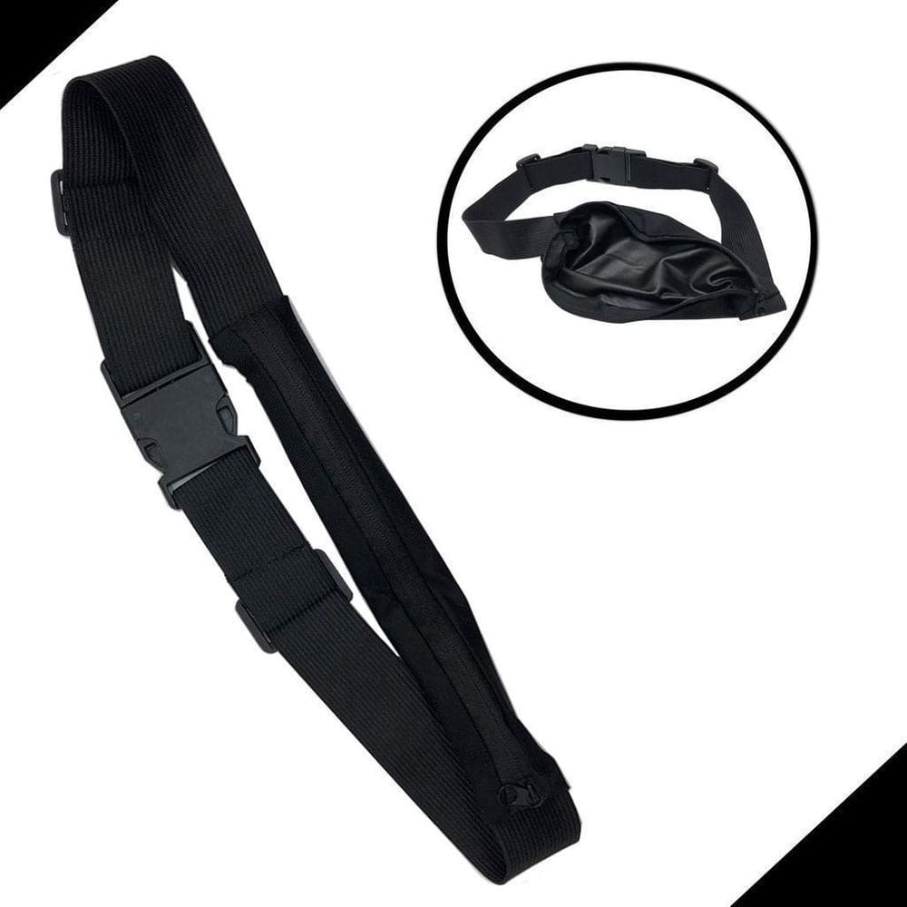 Pochete Unissex Cinto Para Celular Preto Na Solapa