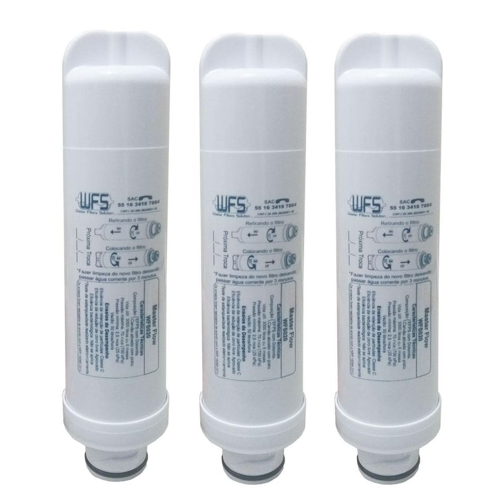 Kit 3 Filtros Refil Purificador Electrolux Pappca20