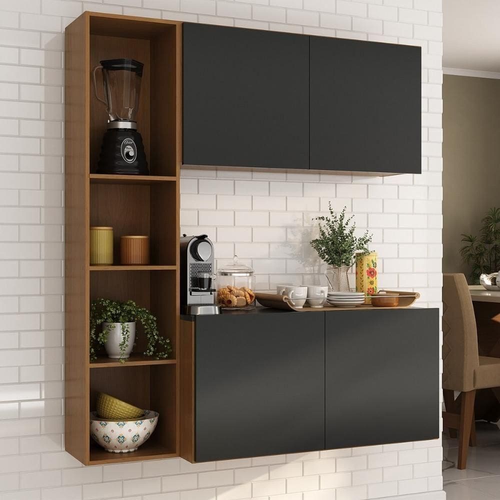 Armário Cozinha Compacta Linea Fit Multimóveis Mp2257 Mad/pr