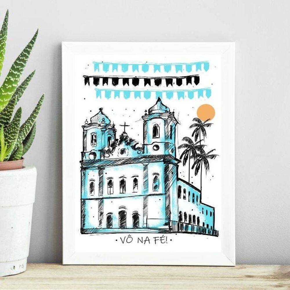 Quadro Poster Igreja Do Bonfim - Salvador 45X34Cm