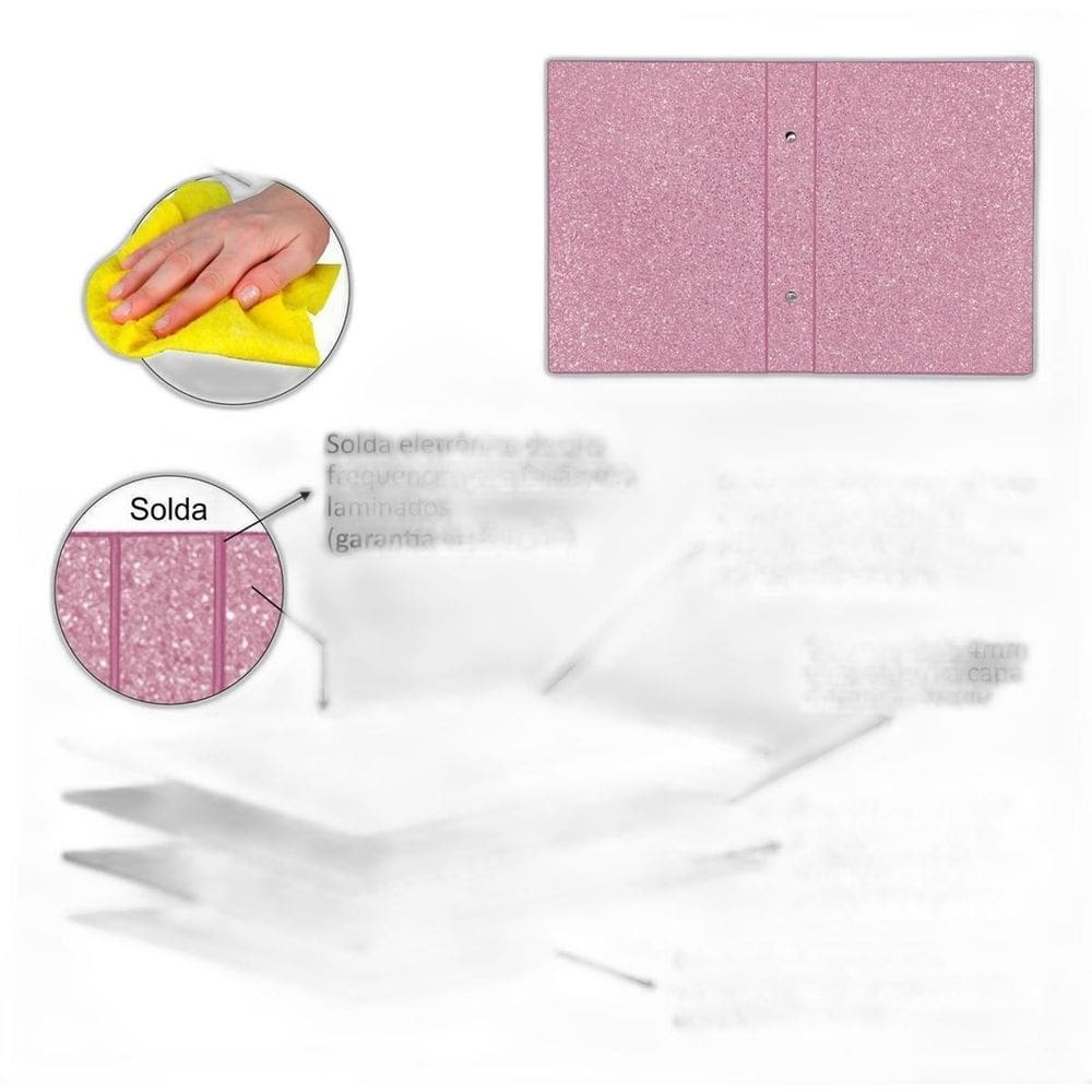 Album Fotos 15X21/100 Azul Marinho Glitter Menino Moderno