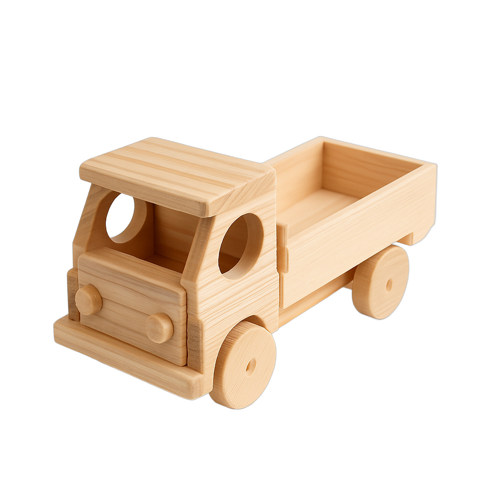 Caminhão Madeira Carroceria pintura feito á mão Artesanal 14x28