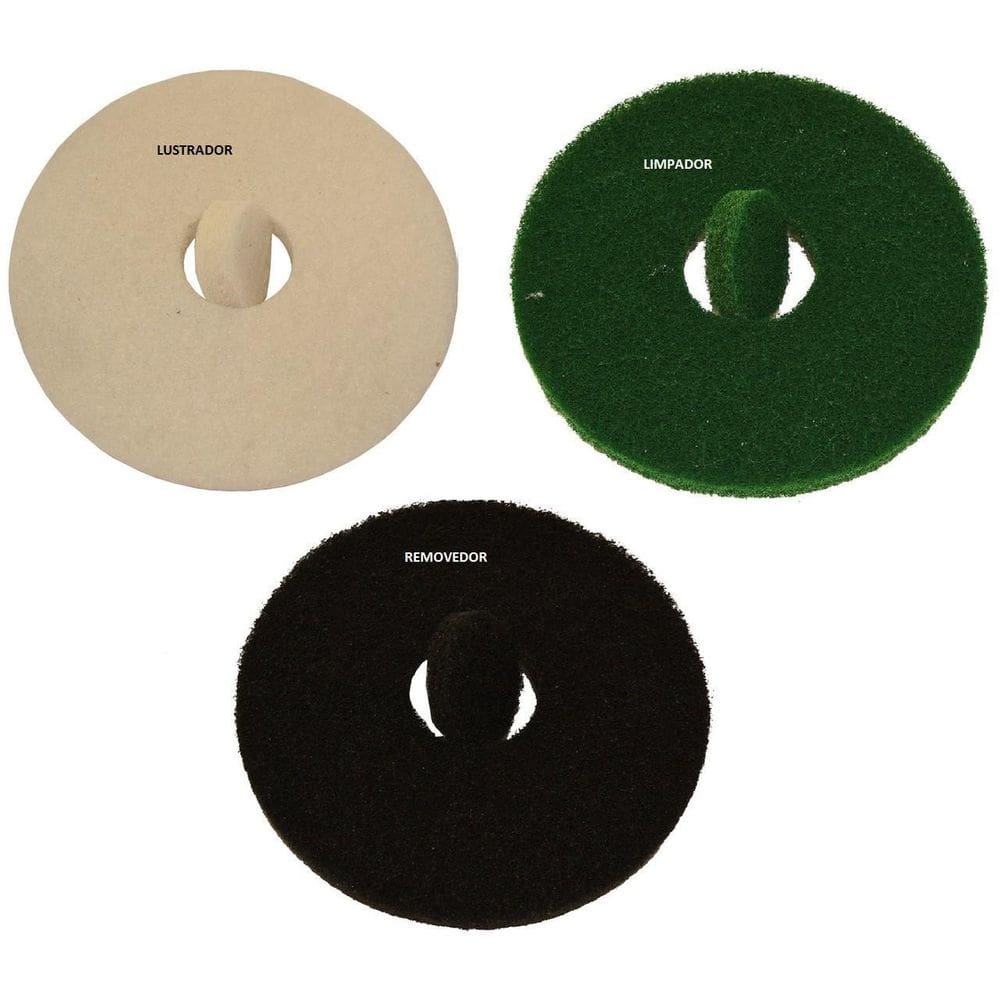 4 Disco De Limpeza Enceradeira Industrial 51Cm  4Und  Verde