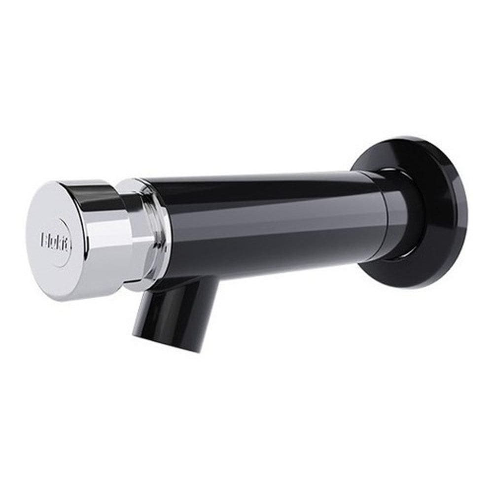 Torneira Parede Temporizada Automática Preta Abs Blukit