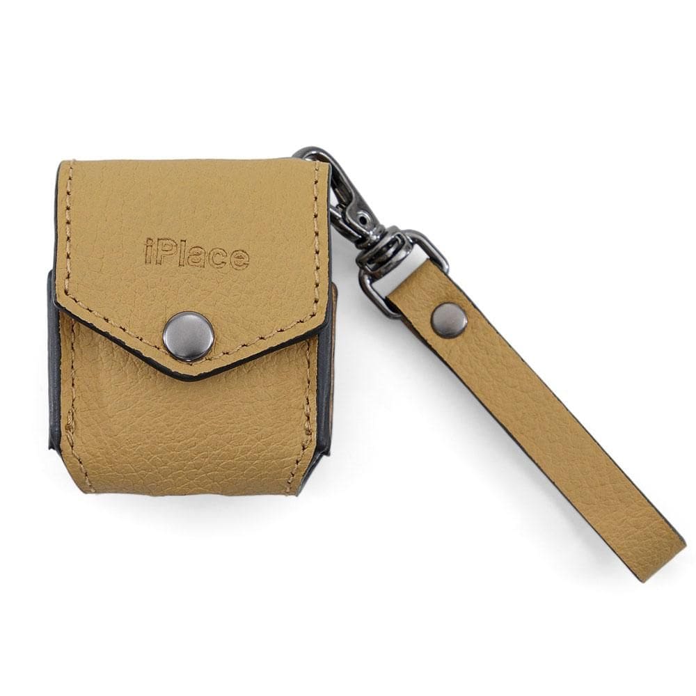 Case de AirPods 2ª geração, Originais iPlace, Couro Amarelo