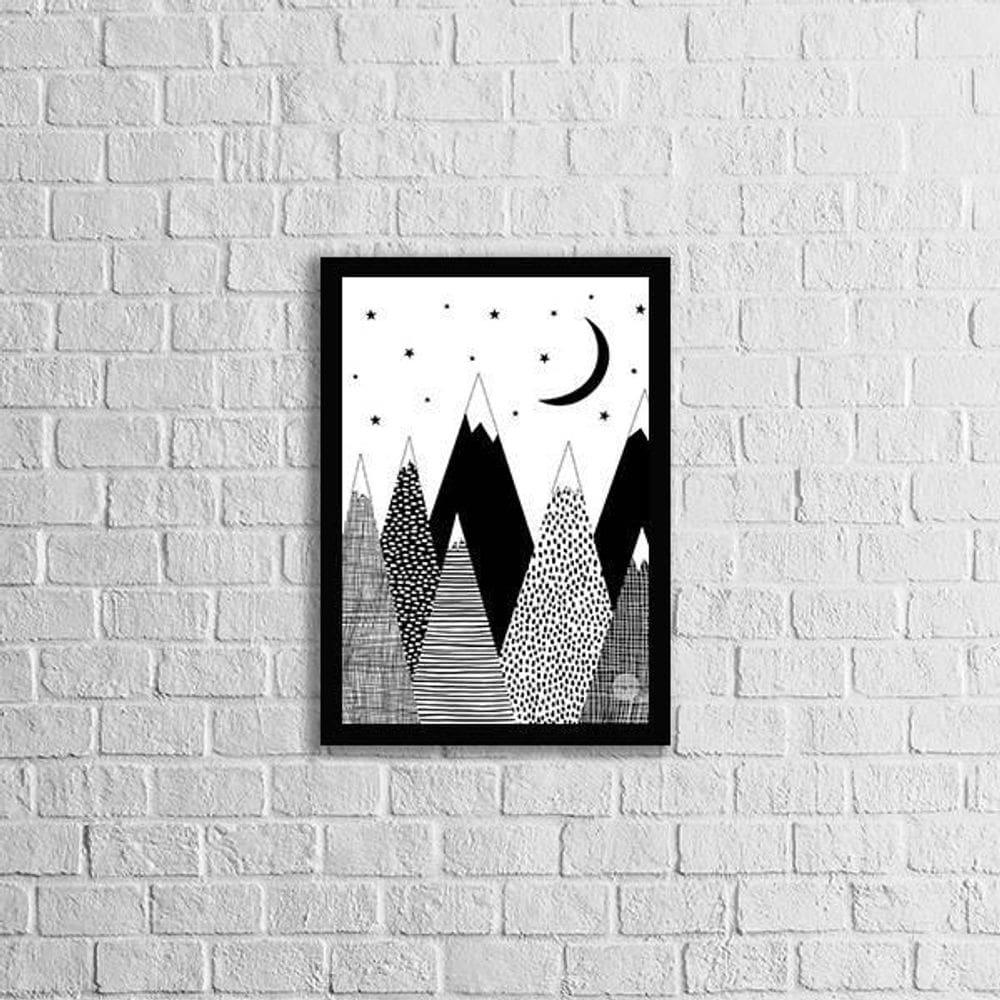 Quadro Montanha Escandinava 24X18Cm