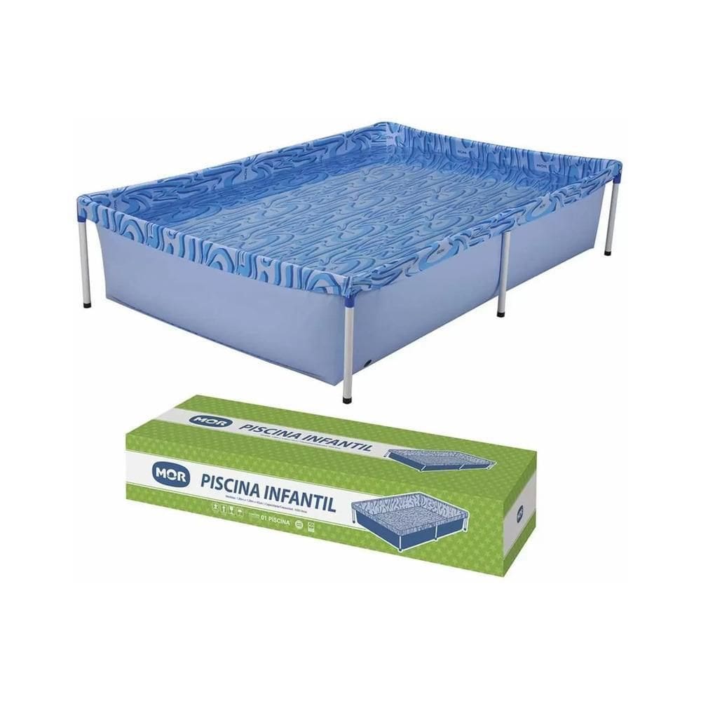 Piscina Infantil Mor Pvc Estruturada 1000L Azul