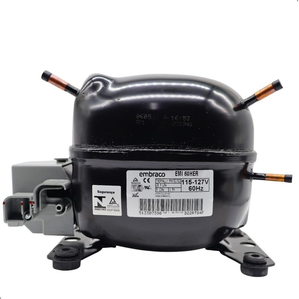 Motor Compressor Embraco Geladeira Emi60 Her R134A - 127V