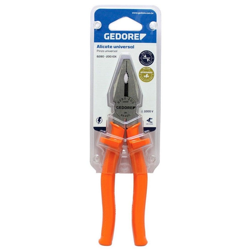 Alicate Universal 8” Cromo Vanádio Cabo Isolado 1000V 8280-200 IOX - Gedore