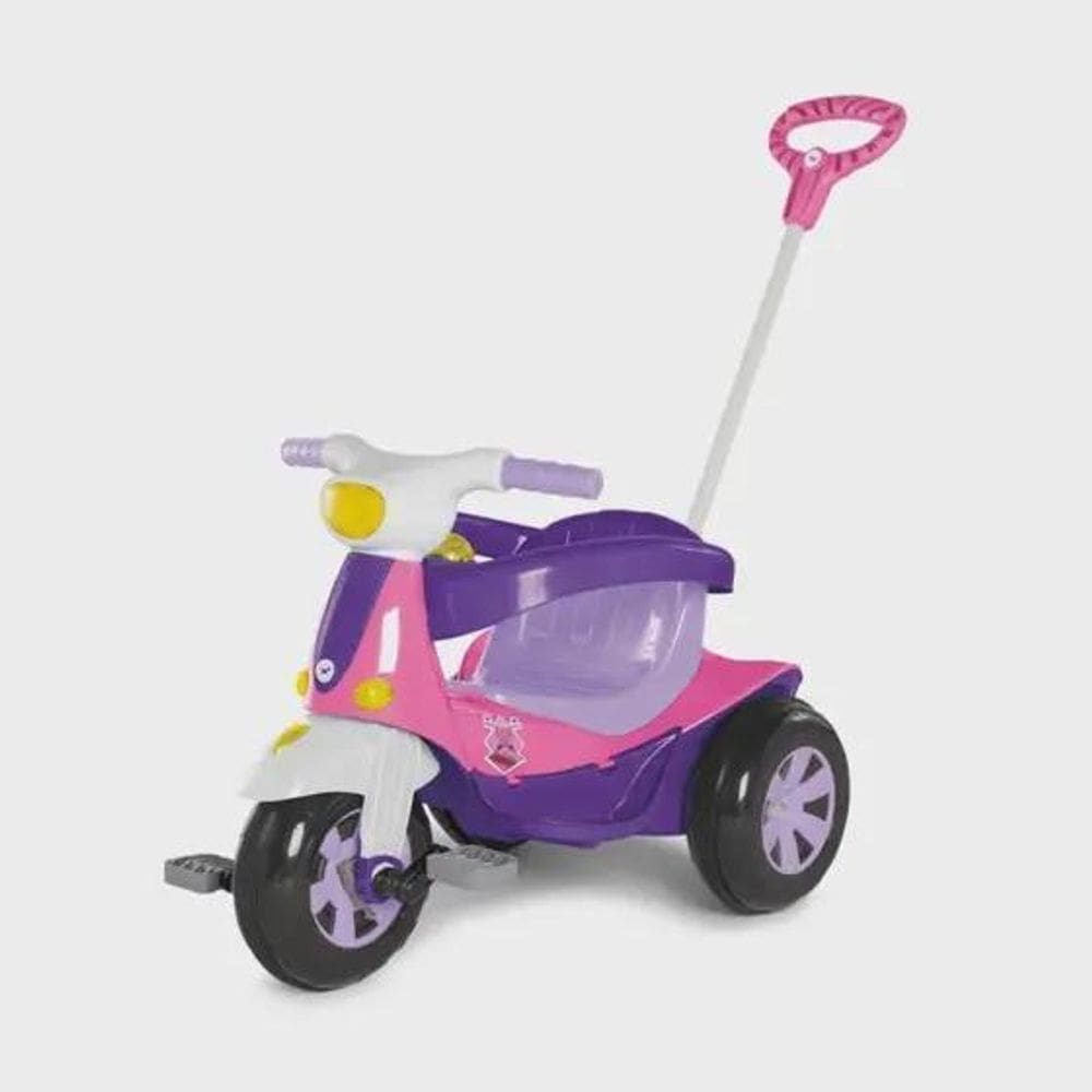 Triciclo Velomoto 2 Em 1 Rosa Calesita 1041